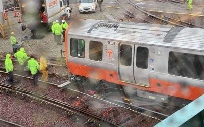 Orange Line car block freeway traffic in Chemsford
