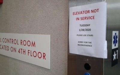 Hancock Garage’s new elevator out of service