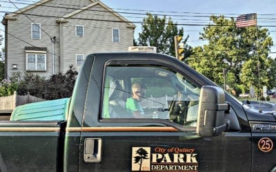 City of Quincy worker caught distracted behind the wheel