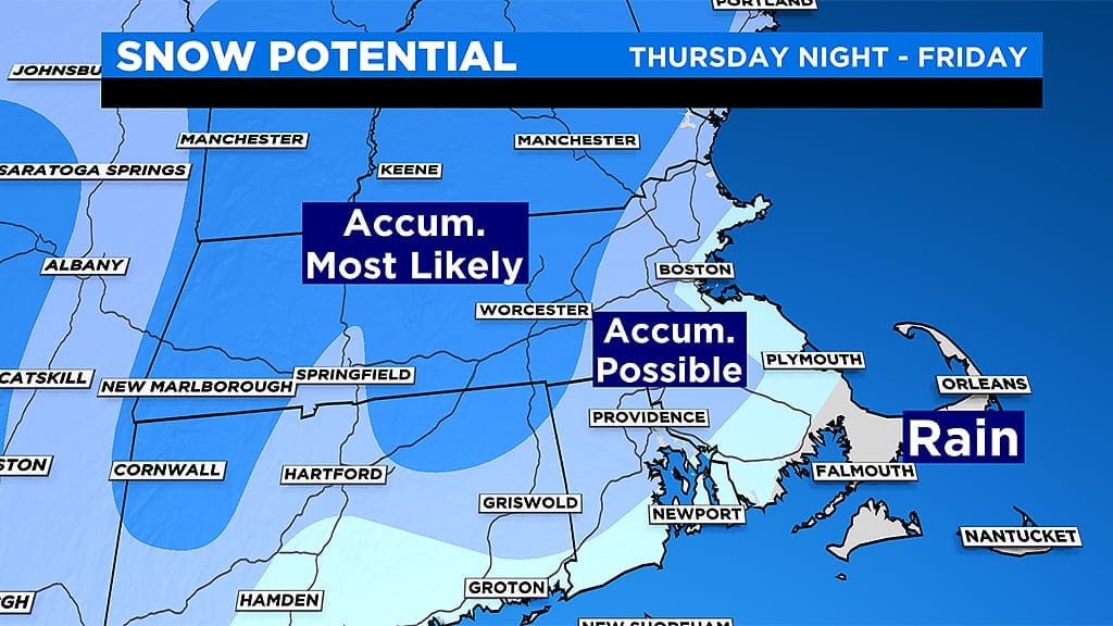 Light Snow Possible in Massachusetts on Friday