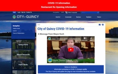 Quincy Mayor Koch’s latest COVID-19 Update YouTube finally posted on the City of Quincy’s website