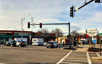 Quincy Center Three Car Accident ties up a block on Hancock Street