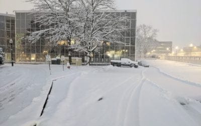 Quincy Massachusetts City Hall VIP parking lot snow clearing near fail