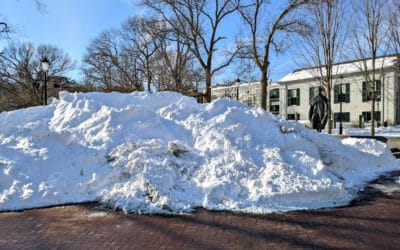 Quincy City Hall snows piles piled high