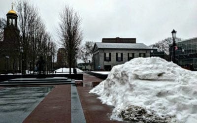 Quincy City Hall still surrounded by snow piles