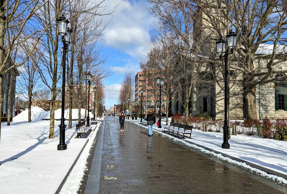 Quincy Center post ice storm Snow Jobs