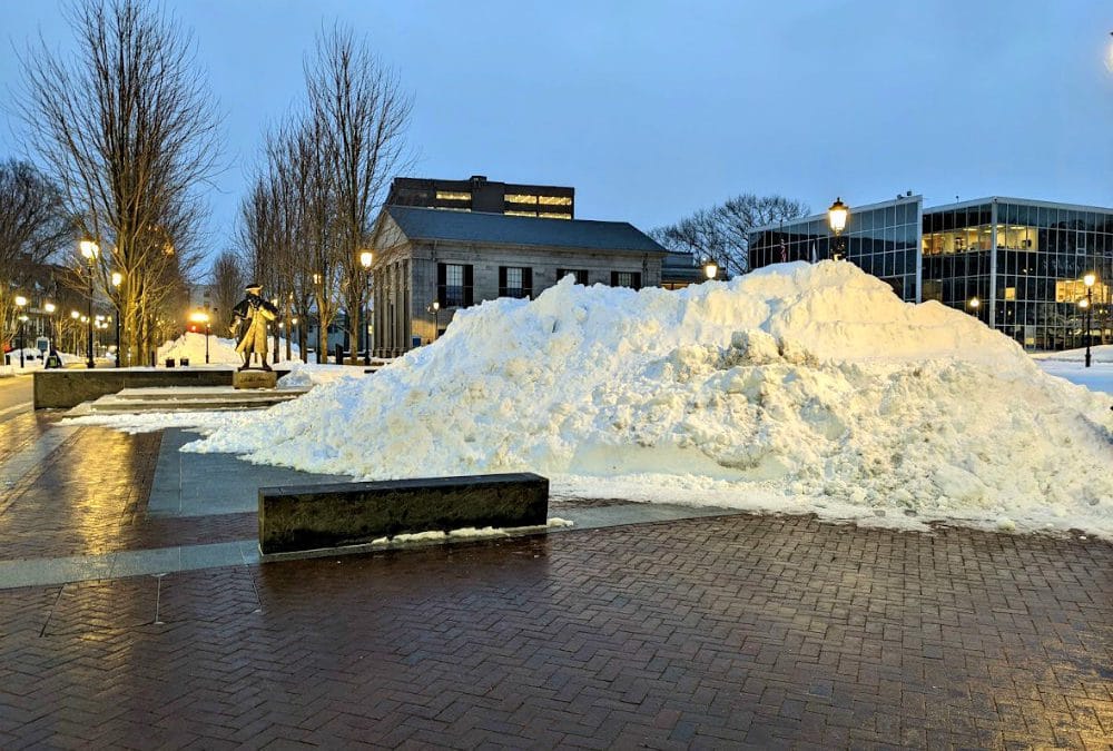 Quincy City Hall snows piles still piled high