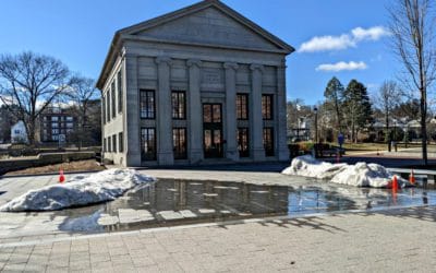 Quincy City Hall snow piles melting away