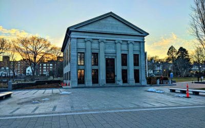 Quincy City Hall Snow Piles survived the warm weather!