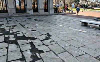 Quincy City Hall Snow pile past quietly overnight