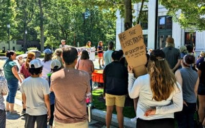 Quincy rally protests Dobbs versus Jackson Women’s Health Organization ruling vacating Roe versus Wade #scotus #mayorkoch