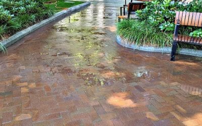 Kim Jong Koch Plaza’s Snow Team Six hoses down pavement during drought #mayorkoch #cityofquincy