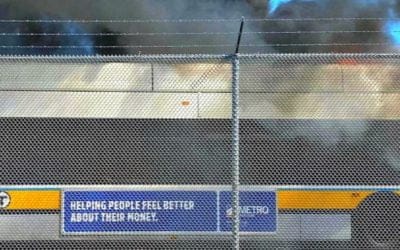 MBTA bus burst into flames in Forest Hills #mbta #charliebaker #mayorkoch