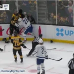 Boston Mayor Wu drops gloves on Mayor Quincy Mayor Koch over Long lsland Bridge image-via-hockeyfightscom
