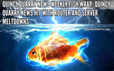 Quincy Quarry News Weekly Fish Wrap: Quincy Quarry News hit with router and server meltdowns as well as related breakdowns.