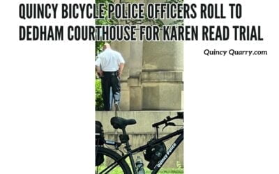 Quincy Bicycle Police Officers Roll To Dedham Courthouse For Karen Read Trial