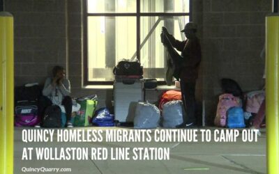 #QuincyHomelessMigrants Continue To Camp Out At Wollaston Red Line Station