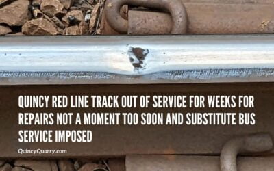 #QuincyRedLine Track Out Of Service For Weeks For Repairs And Substitute Bus Service Imposed