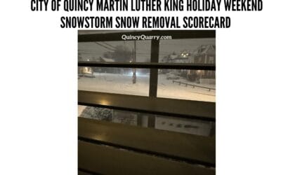City Of Quincy Martin Luther King Holiday Weekend Snowstorm Snow Removal Scorecard
