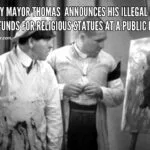 #QuincyMayorThomasKoch Announces His #IllegalUseOfPublicFunds For Religious Statues At A Public Building statues-for--qpd-hqquincyquarrycom