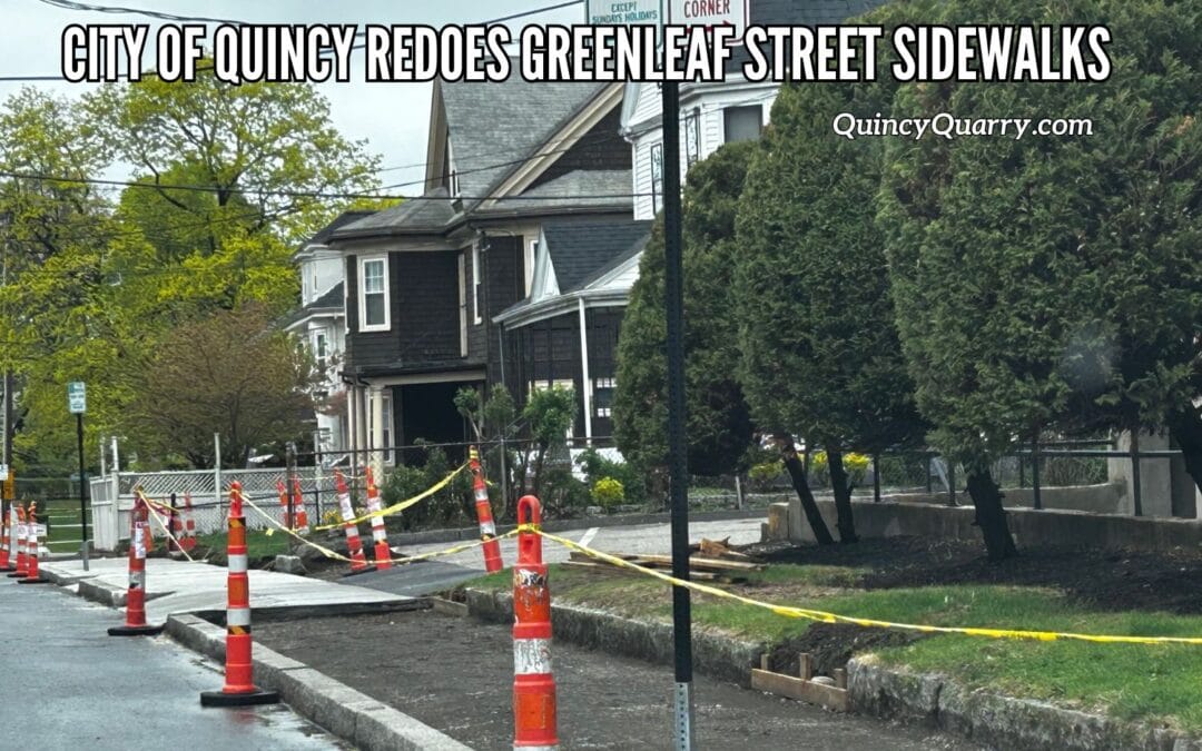 #CityOfQuincy Redoes #GreenleafStreetSidewalks