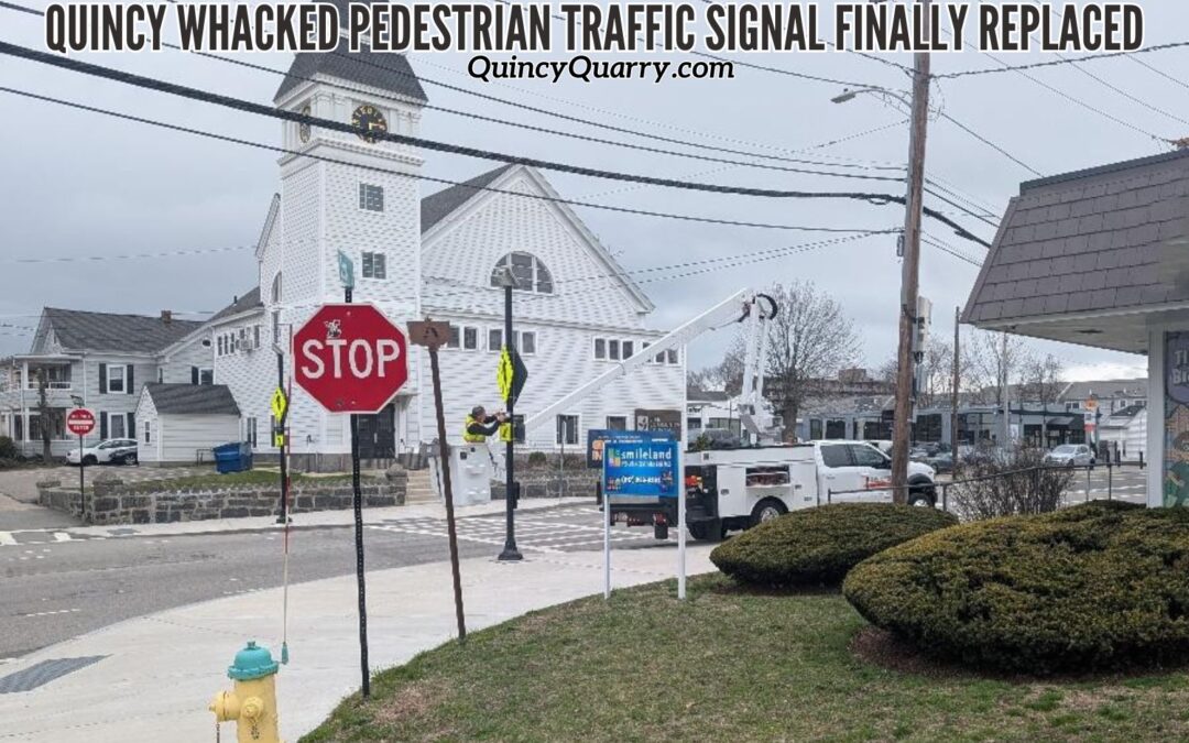 #Quincy #WhackedPedestrianTrafficSignal Finally Replaced