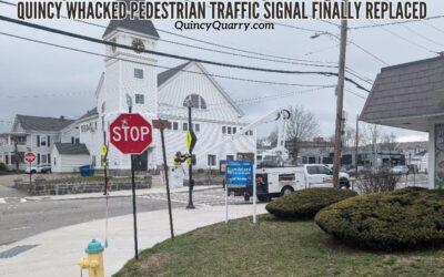 #Quincy #WhackedPedestrianTrafficSignal Finally Replaced