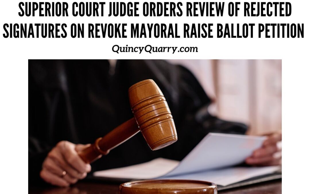 Superior Court Judge Orders Review Of #RejectedSignatures On Revoke Mayoral Raise #BallotPetition
